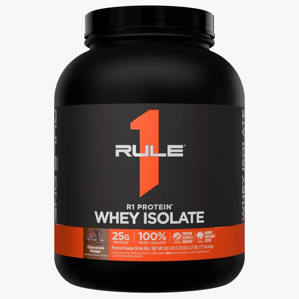 Rule 1 Whey isolate 5lb Chocolate Fudge