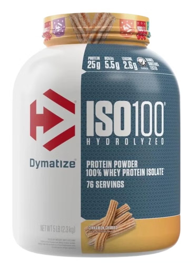 Dymatize ISO 100 Hydrolyzed - 100% Whey Protein Isolate 5lb Cinnamon